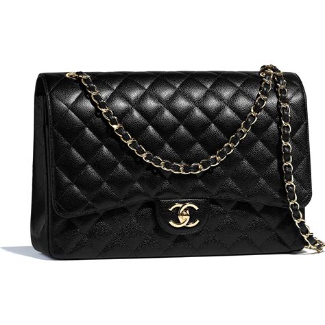 chanel maxi caviar inside|Maxi classic handbag, Grained calfskin & gold.